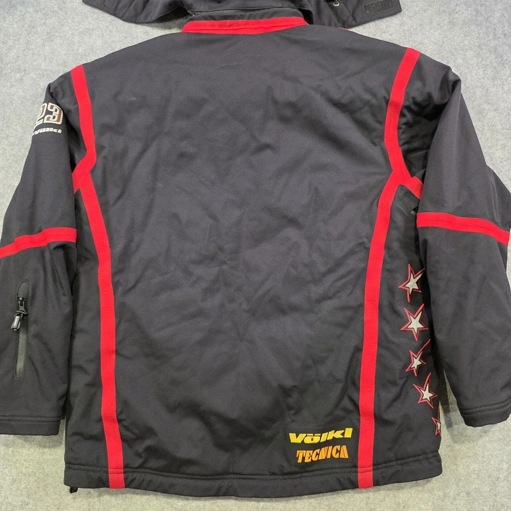 Volkl Motiontex Jacket Mens Medium Black Hooded Ski Waterproof Insulated Pockets